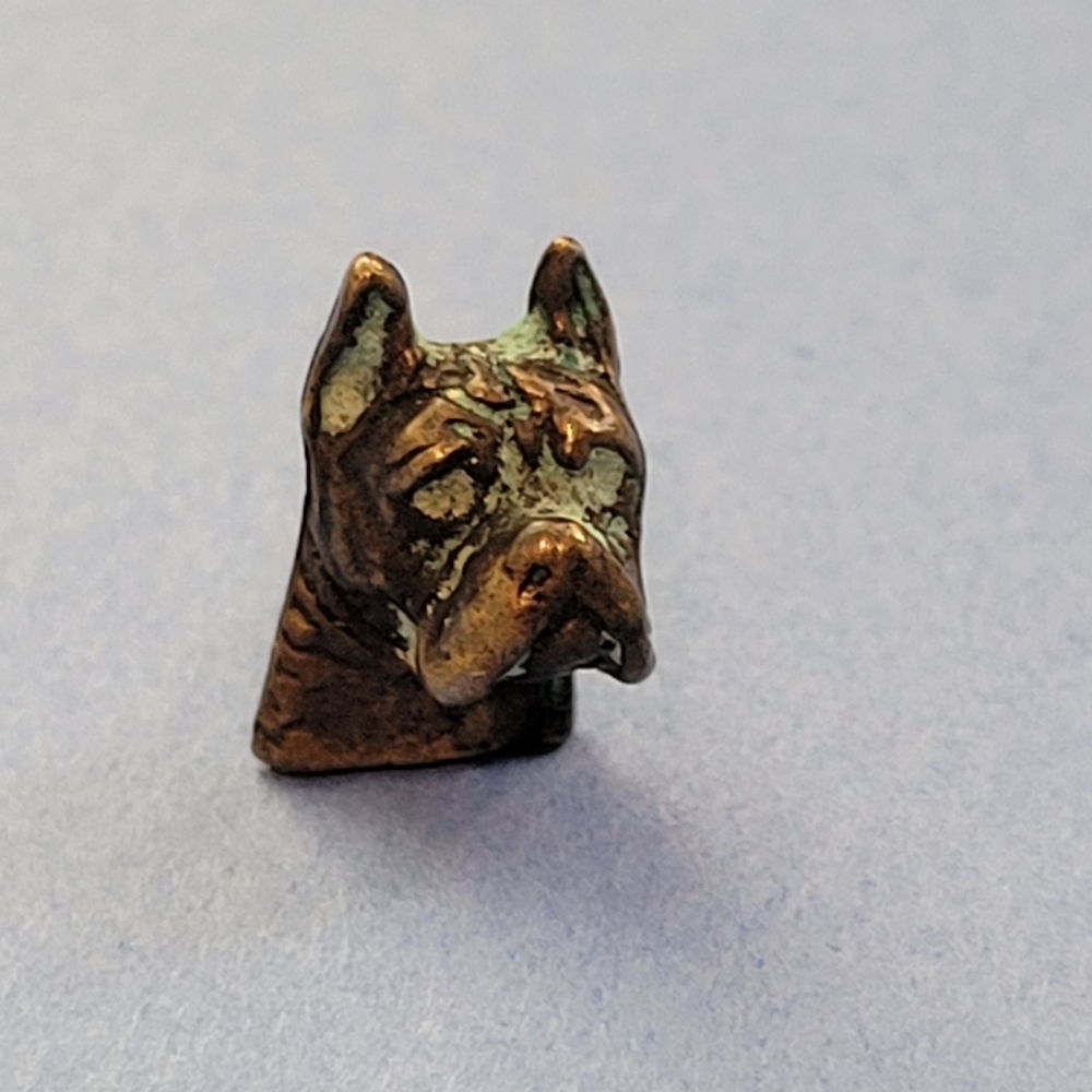 Brass Boxer Pin.  Very Small 1/4 Inch
